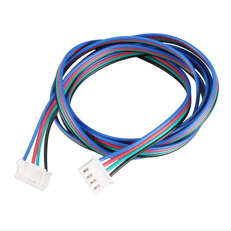 4PCS 3D Printer Motor Cable Connector 100CM HX2.54/Dupont 2.54 4pin to 6pin White Terminal