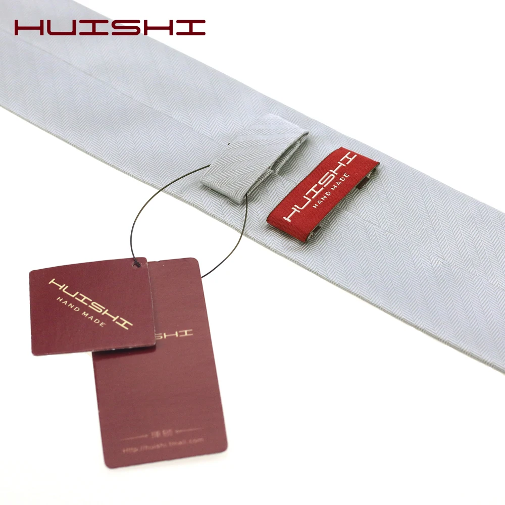 Huishi-gravata clássica listrada para homens, 6cm, laço de pescoço, moda masculina, 8cm, acessório de casamento, presente