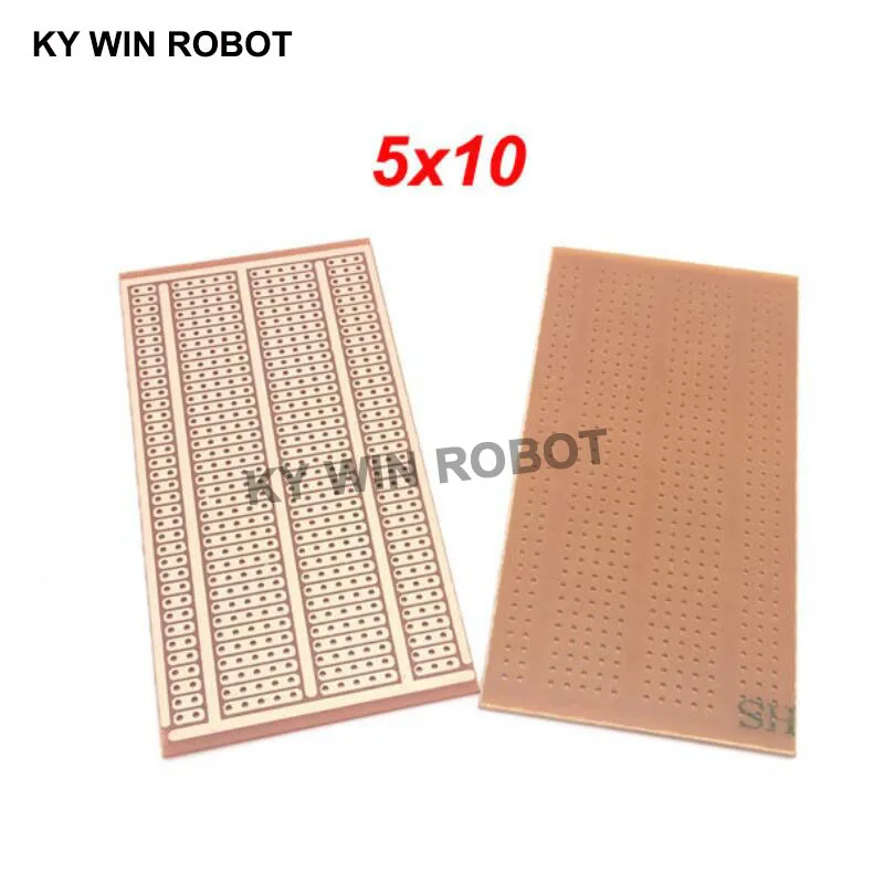 2 sztuk/partia DIY prototyp papieru PCB uniwersalny eksperyment matryca płytka drukowana dwa otwory trzy połączony otwór pięć otworów 5x10CM