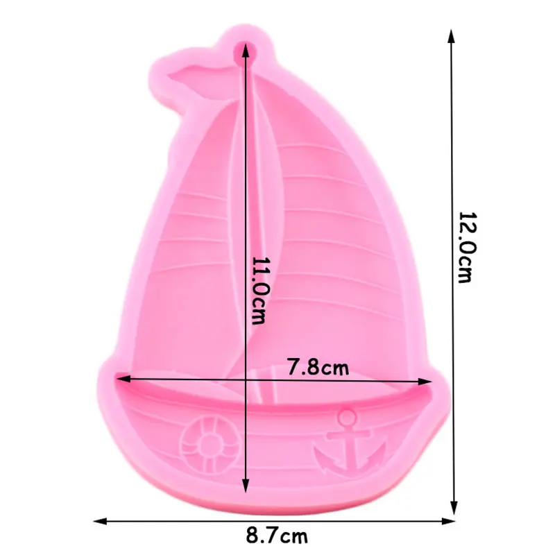 Sailboat Silicone Molds Baby Birthday Cupcake Topper Fondant Mold Cake Decorating Tools Candy Resin Chocolate Gumpaste Mould