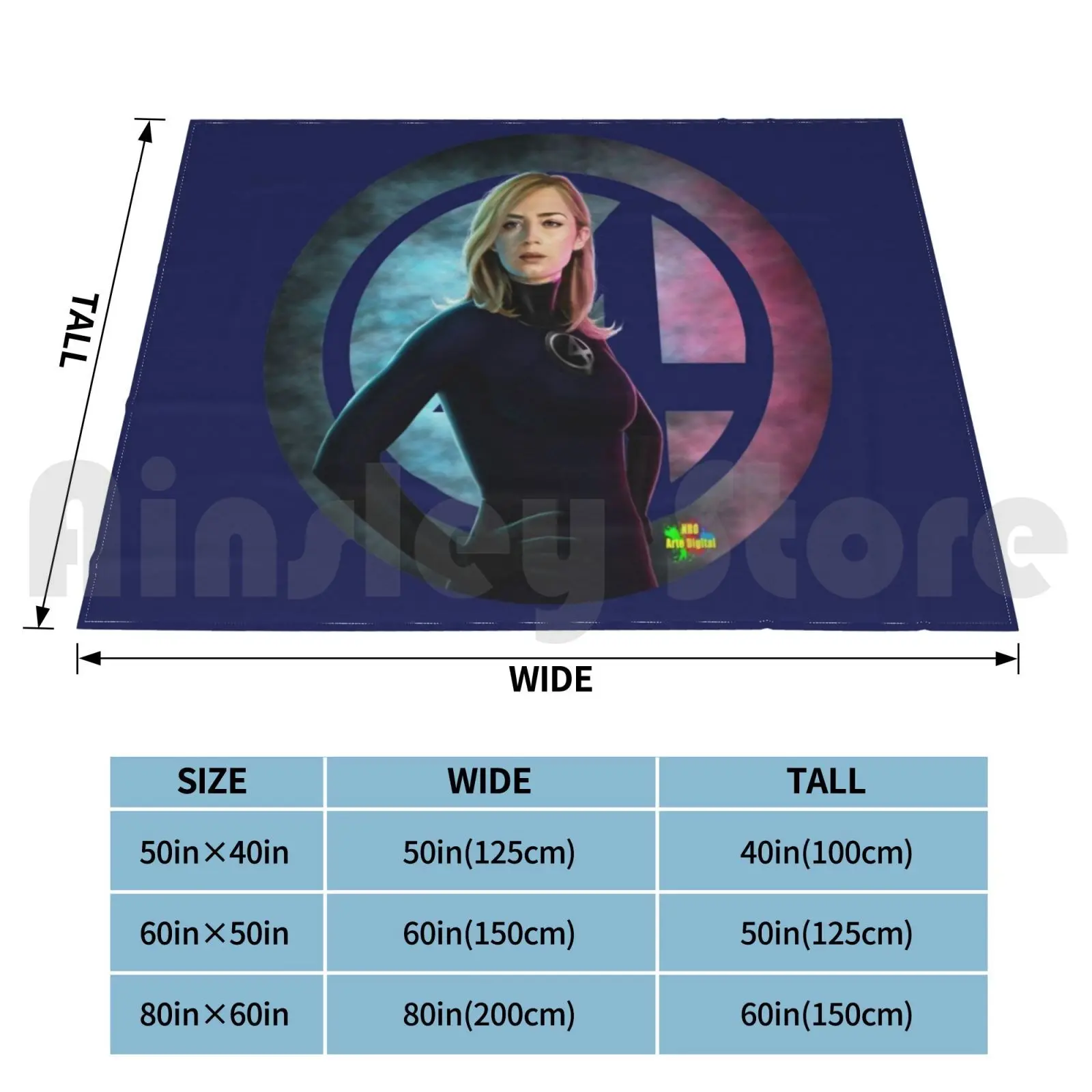Invisible Woman Blanket Fashion Custom Invisible Woman No Digital Art Fantastic 4 The The 4 Fntics Ucm