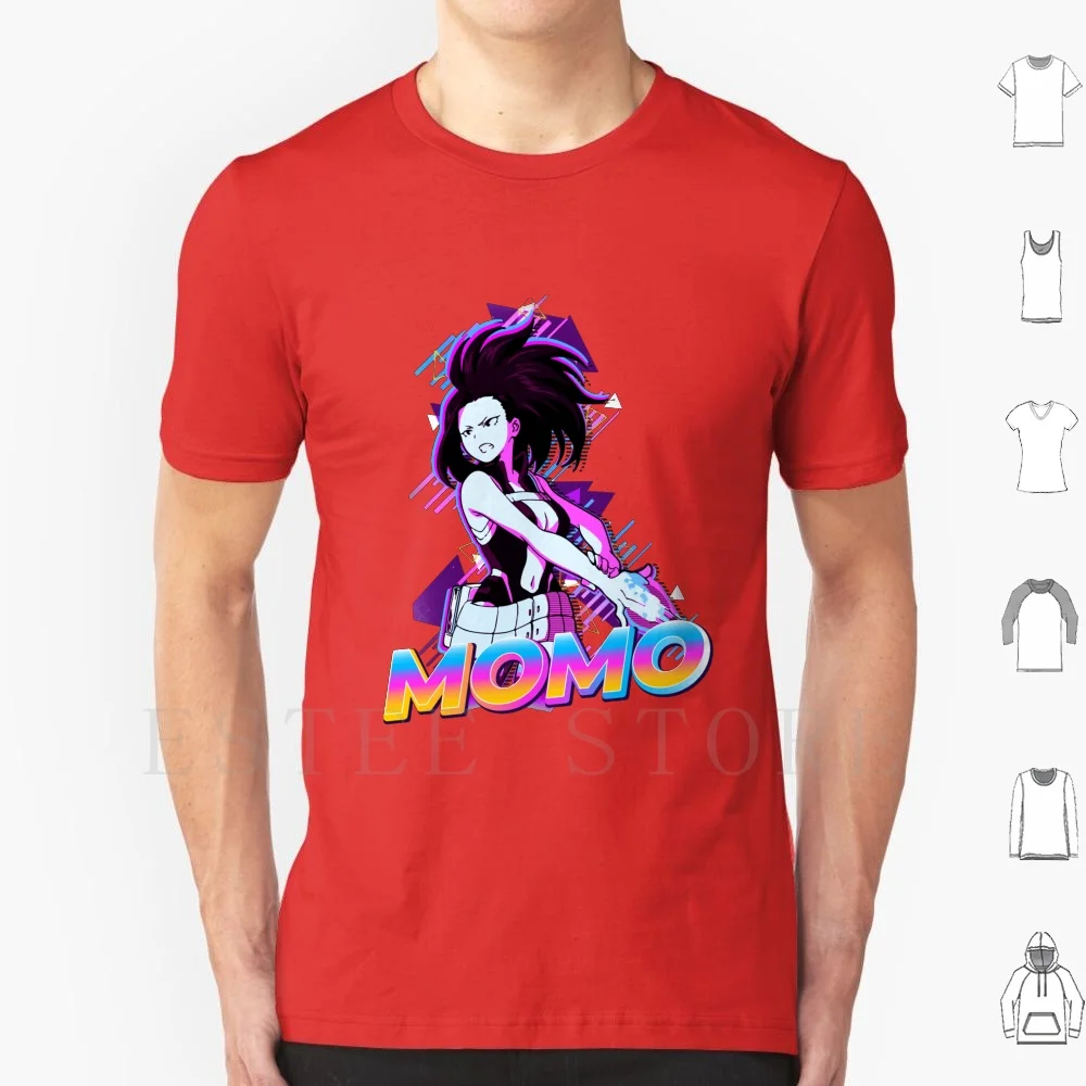 Momo Retro Aesthetic T Shirt DIY Big Size 100% Cotton Asui Tsuyu Boku No Hero Academia My Heroaca Midoriya Midoriya Izuku Deku