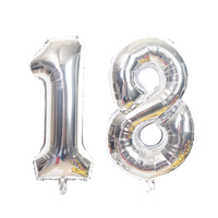 Big 16/32/40Inch Balloons Number 16 18 21 30 40 50 Silver Gold Foil Balloon Happy Birthday Decoration Anniversary Party Decor