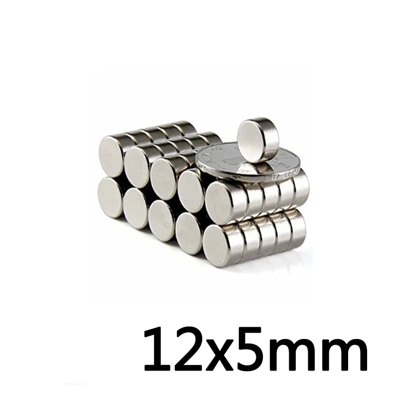 10/20/50pcs 12x5 mm Powerful Magnets 12mmx5mm Permanent Round Magnet 12mmx5mm Neodymium Magnet Super Strong magnetic 12*5 mm