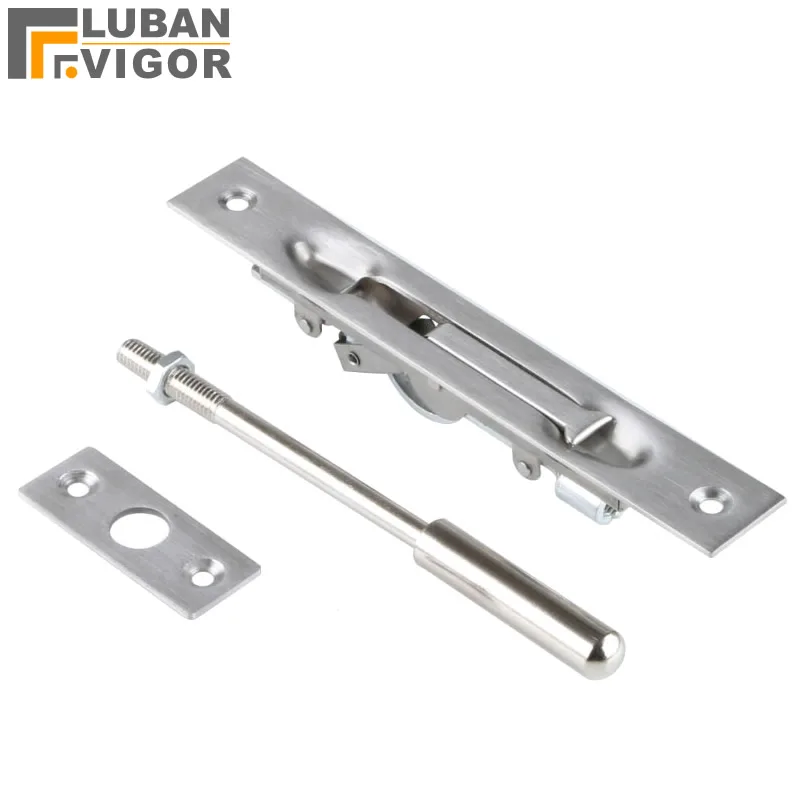 304 stainless steel hidden bolt security door Built-in latch lock embedded door latch,Fire emergency door escape door lock