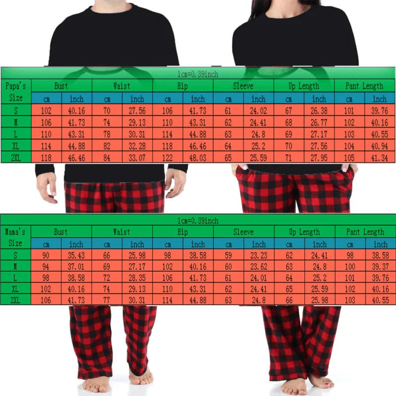 New Autumn Winter Family Matching Christmas Pajamas Set Outfits Dad Mom Kids Babies Casual Plaid Sleepwear Nightwear Homewear