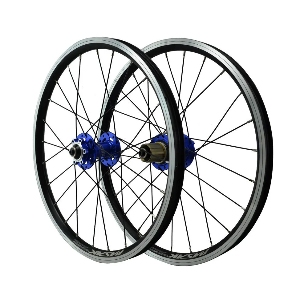 

Folding Bike Wheelset, Disc Brake, Rim V Brake, 24H, AV Valve, Sealed Bearing Hubs, QR, F9X100mm, R9X135mm, 20 in, 406, 451