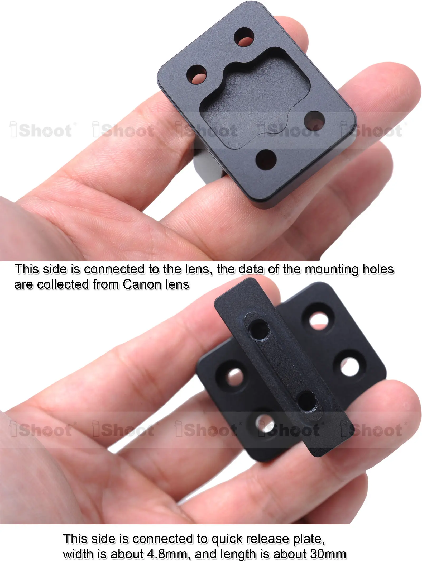 IShoot-Base de soporte de anillo para lente de cámara, placa de liberación rápida para Canon EF 300/2, 8, 400/2, 8, 600/4, 800/5,