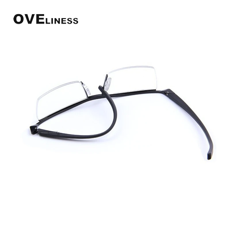 fashion glasses brand optical frame High quality men\'s prescription eyeglasses eyebrow wireframe half rim Spectacles frame 8189