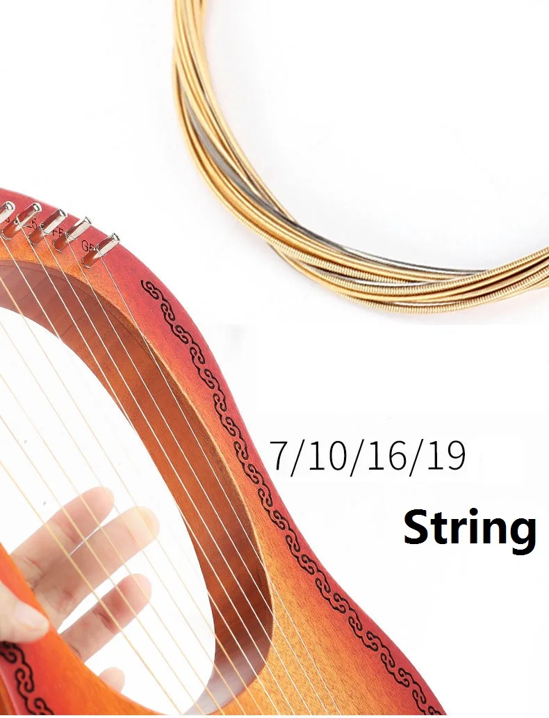 7/10/16/19/21-String Lyre String set Lyre Harp Strings Accessories Musical Instrument String Green Instrument Laiya piano