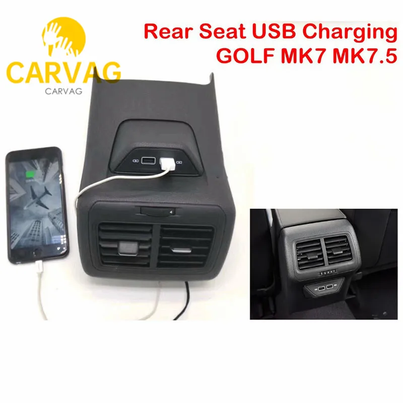 

FOR LHD Golf 7 7.5 MK7 MK7.5 Rear Seat double USB Charging