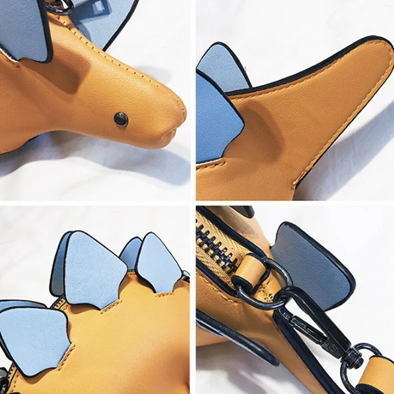 Women Dinosaur Shape Cross Body Bag Girl PU Leather Handbag Purse Fashion Shoulder Bag Lady Messenger Bags Mini Clutch 2023 New