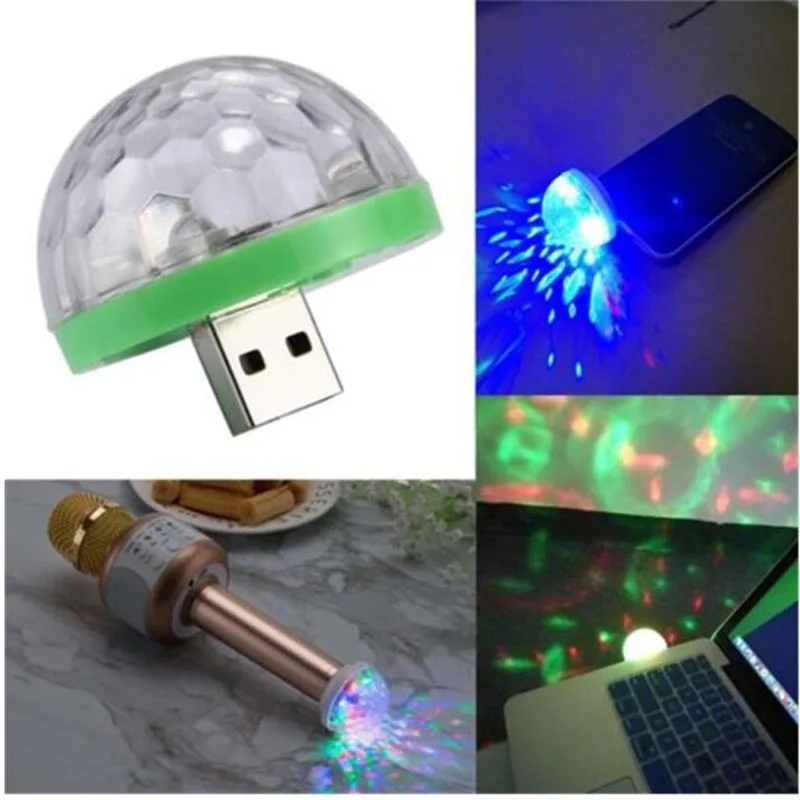 Праздничные огни мини USB сценический диско-свет LED DJ клубный свет Рождество Новый год фестиваль освещение лампа магический шар DC 5V 4W