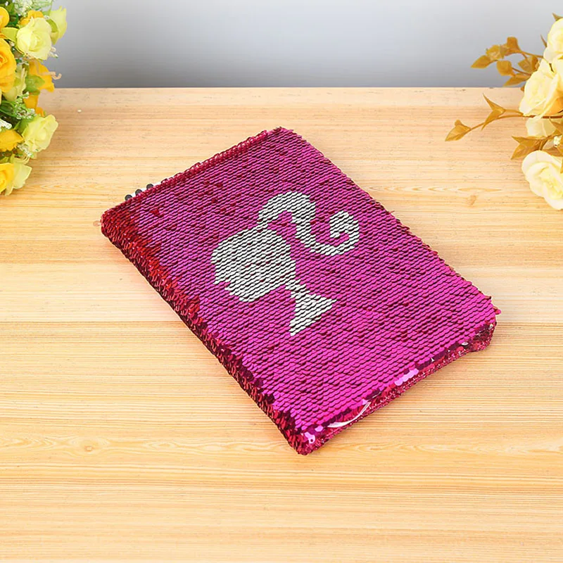 1pcs Creative Colorful Sequins Mermaid Pattern Notebook Daily Memos Notepad Fashion Office School Stationery Supplies