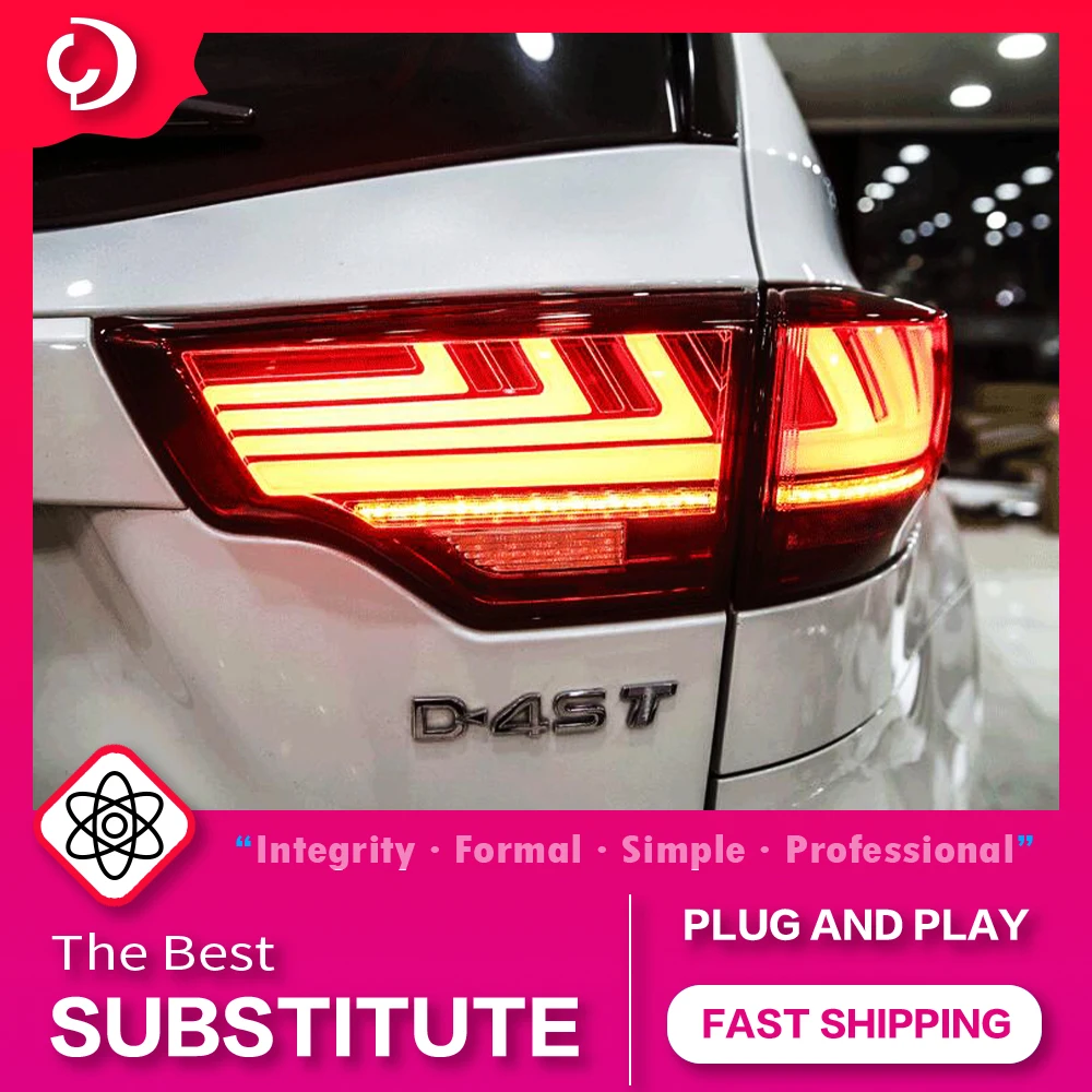 AKD Car Styling Taillights for Toyota Highlander KLUGER 2015-2019 LED Tail Light DRL Tail Lamp Turn Signal Rear Reverse Brake