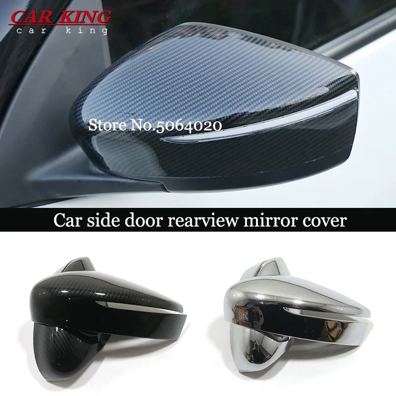 Carbon fiber Car rearview mirror cover Sticker Cover Trim Car styling For Nissan Leaf ZE1 Hatchback 2017 2018 2019 Accessories