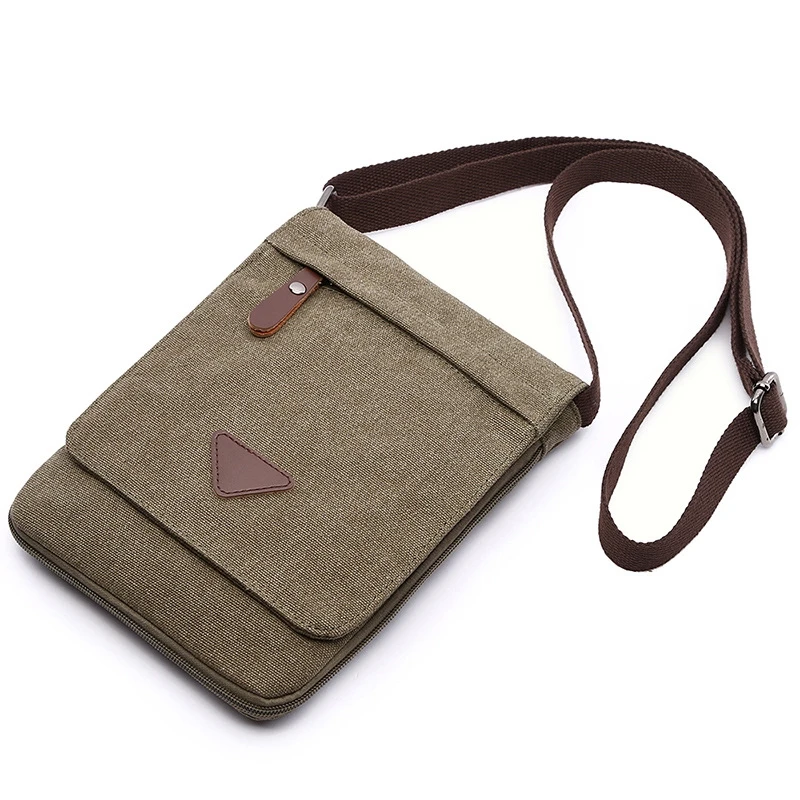 Mini Canvas Shoulder Bags 2023 Small Solid Colors Messenger Strong Fabric Vintage Style Crossbody Bags New Design Functional