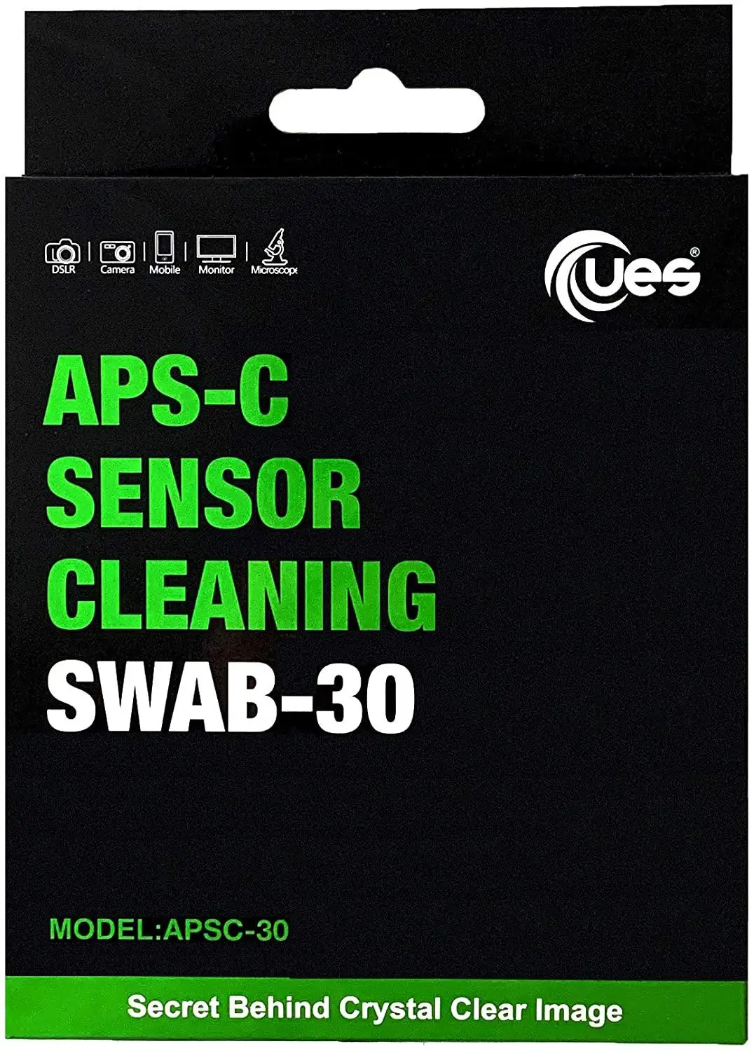 UES APS-C Sensor Cleaning Swab Kit 30PCS Clean and Clear REACH Certificated Camera Clean Swabs Pack for SLR CCD CMOS