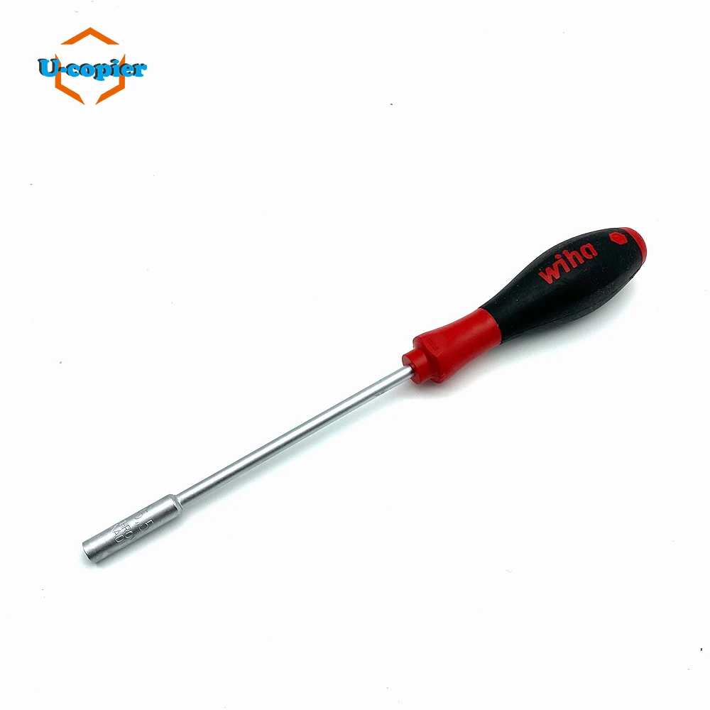 Wiha WLXY-2209 Screwdriver 5.5mm Deep Hole Sleeve 125mm Screw for Xerox With Strong Magnetic Red Scrediver