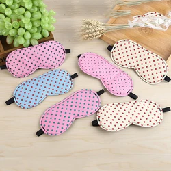 Print Dot Sleeping Eye Mask Soft Eye Cover Portable Travel Sleep Rest Aid Eye Mask Cover Eye Patch Sleeping Mask