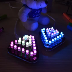 DIY сенсорный Управление RGB полный Цвет 5 мм светодиодный Аврора Cube 3D треугольная пирамида электронный DIY Kit