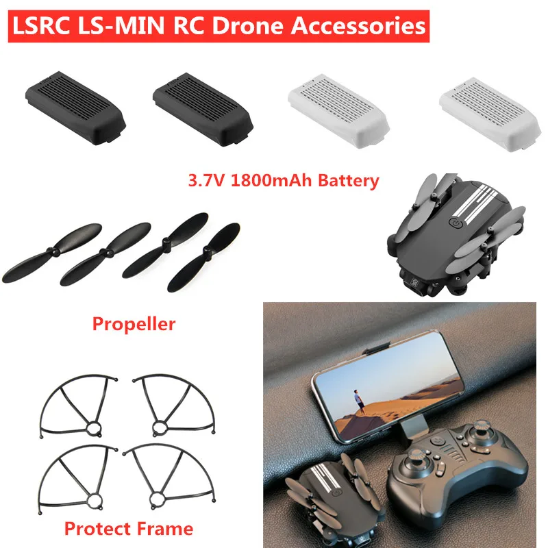 LS-MIN LSRC Min RC Drone Spare Parts3.7V 650MAH Battery For LS-MIN RC Drone Accessories LS-MIN Propeller Blades LS-MIN Protect