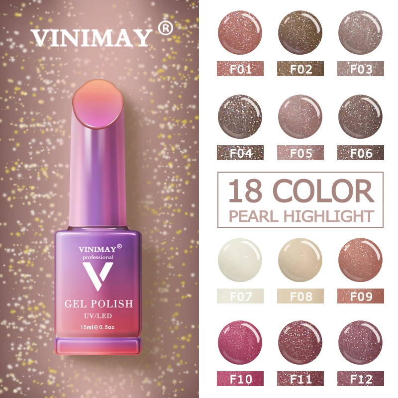 VINIMAY 신상품 젤 네일 폴리쉬 vernis 세미 퍼머넌트 UV 젤 폴리쉬, 네일아트 젤 바니시 매니큐어 네일 젤 래크