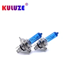 KULUZE 2Pcs H7 H4 Super White Headlights H8 H9 H11 55W 12V Quartz Halogen Bulb HB3 HB4 100W auto High low Light 9012 6000K