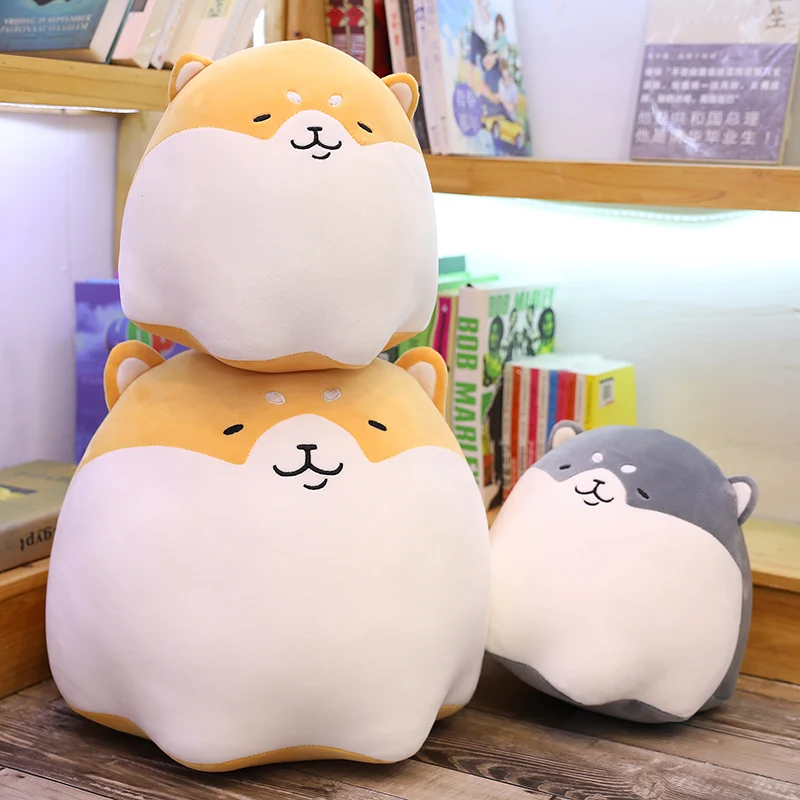 Hot New Sveglio Grasso Shiba Inu Peluche Giocattolo Farcito Morbido Animale Cane Cuscino Regalo Di Natale Peluche per I Bambini Della Ragazza Dei Capretti kawaii Regalo