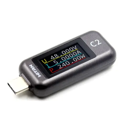 WITRN C2 전압 및 전류 측정기, 유형 CC, PD3.1 고속 충전, 120W 테스터, 48V 고전압 EPR