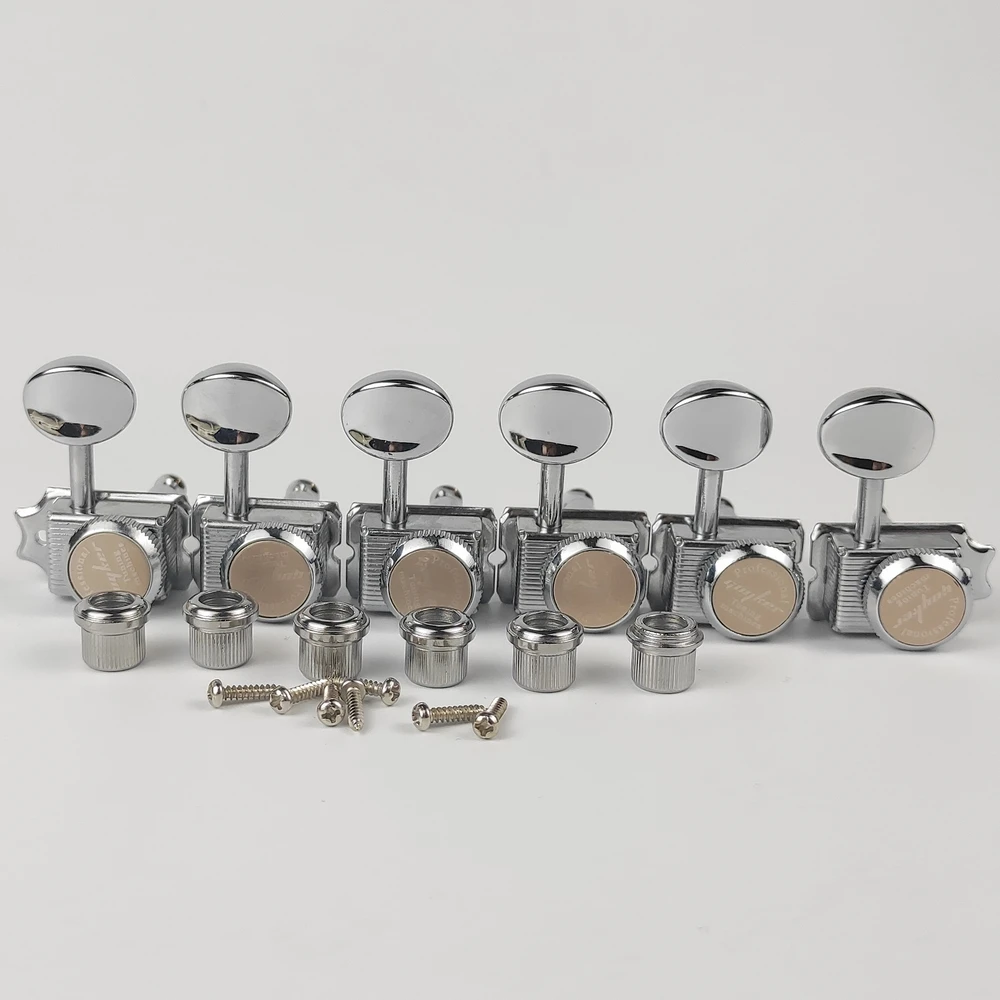 GUYKER Vintage Nickel/Chrome Lock String Tuners Electric Guitar Machine Heads Tuners For ST TL Guitar Tuning Pegs