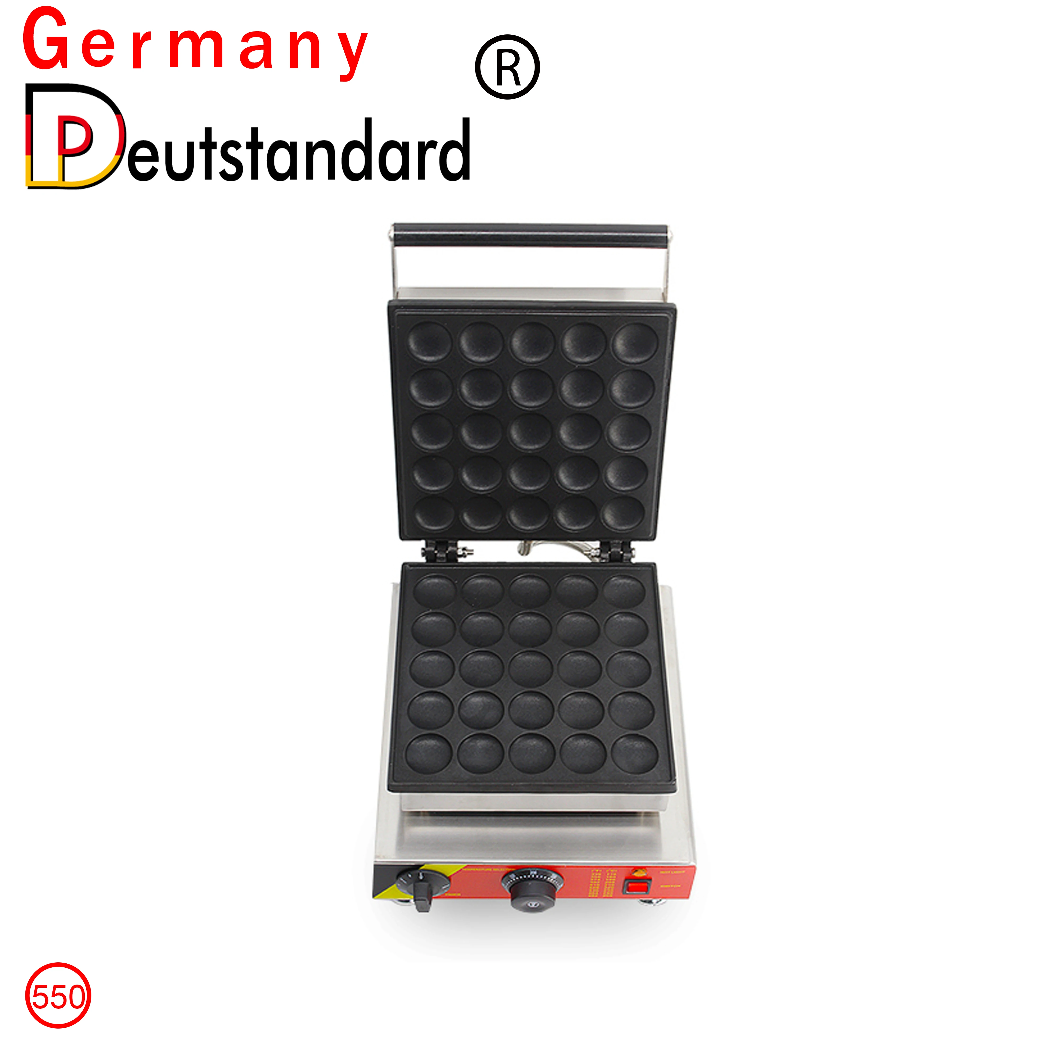 Chapa elétrica para panquecas, mini máquina para panquecas e biscoitos, assadeira e waffle, 25 espaços