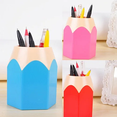 Hot sale!! Creative Pen Vase Pencil Pot Makeup Brush Holder Stationery Desk Tidy Container Gift Cup Makeup Brush Box 2020 NEW