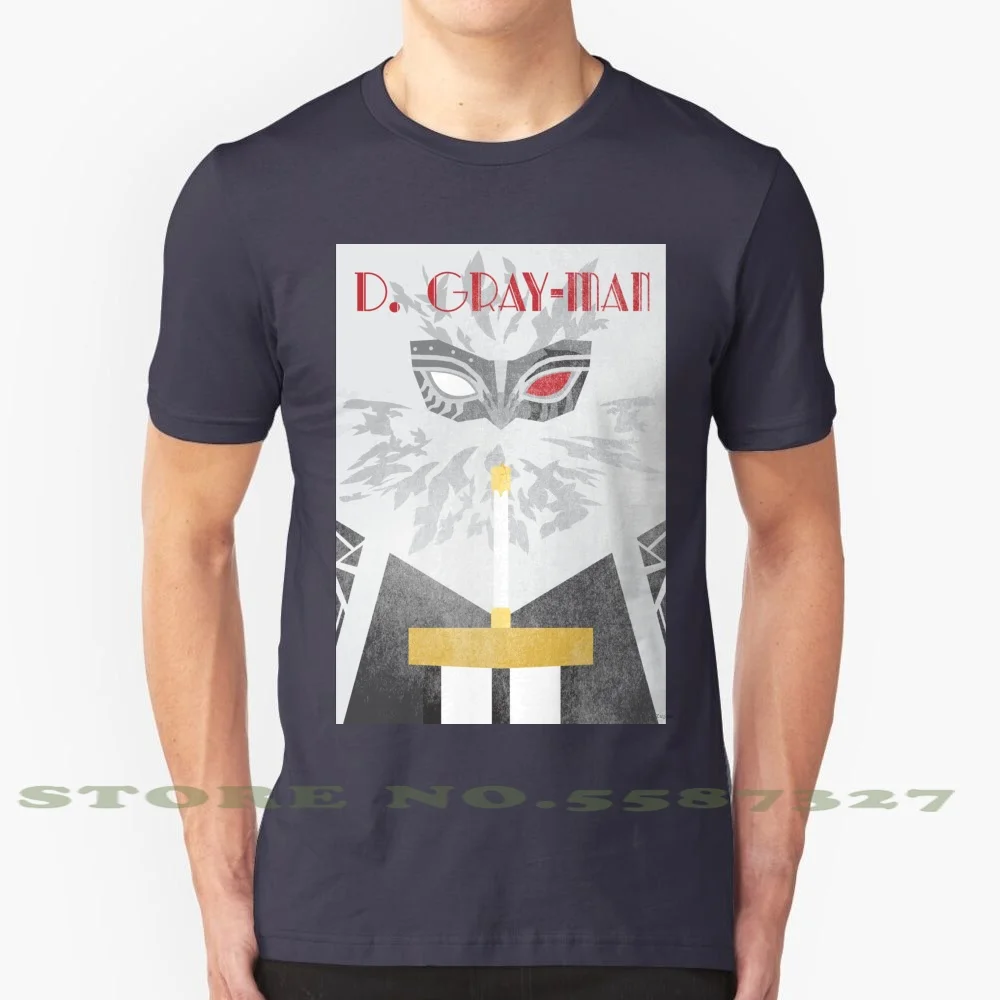 D. Gray - Man Art Deco 100% Cotton T-Shirt Anime Manga D Grayman D Gray Man Dgrayman Art Deco Allen Walker Crowned Clown