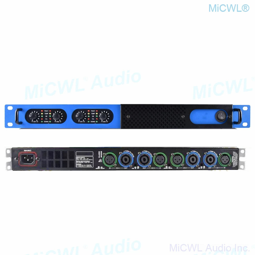 5200Wเครื่องขยายเสียงดิจิตอลเสียงเวทีลำโพงAMP Amplifier 2/4ช่อง2800วัตต์MiCWL Q6400