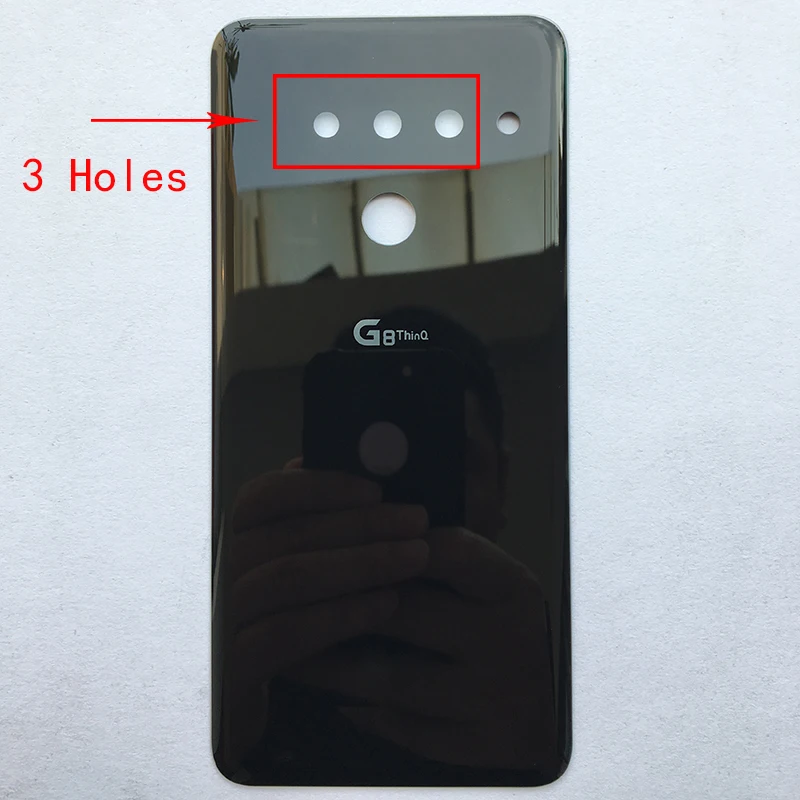 Newest Original Glass Rear Housing For LG G8 ThinQ 3 Camera Holes Battery Cover Case Back Housing