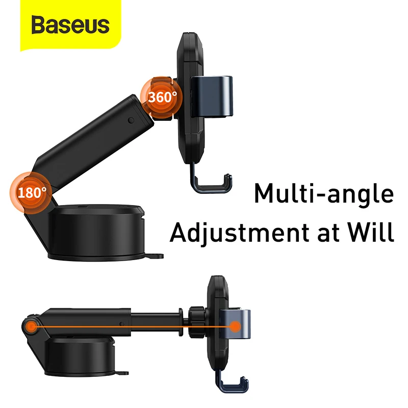 Baseus Gravity Supporto per telefono per auto Ventosa Supporto universale regolabile Supporto per GPS per auto per iPhone 13 12 Pro Xiaomi POCO