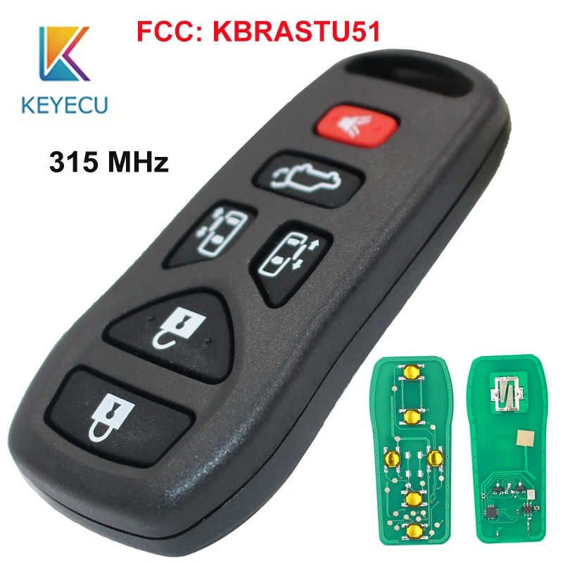 KEYECU Replacement Keyless Entry Smart Remote Key Fob for Nissan Quest 2004 2005 2006 2007 2008 2009 315MHz FCC:KBRASTU51