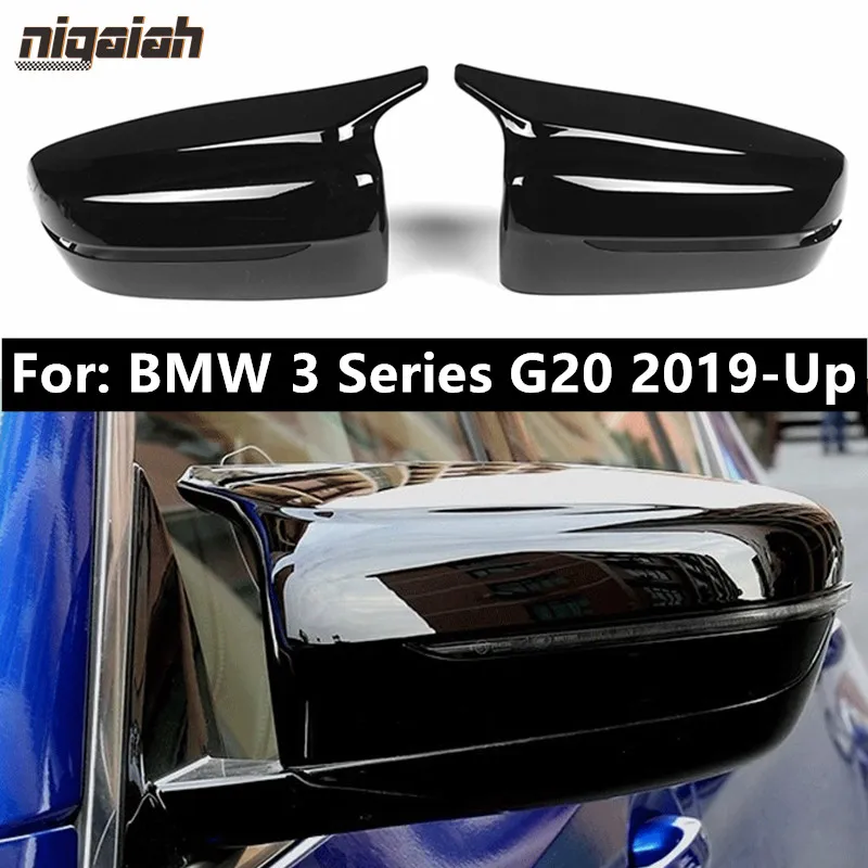 

Глянцевая черная зеркальная крышка G20 стиль Ox Horn для BMW 3 серии G20 320i 325i 2019 2020 боковые крылья зеркала крыла корпуса M Look