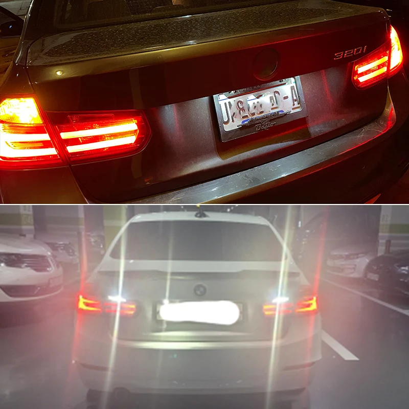2 Stück Fehlerfreie Weiße Bay9s H21W 64136 LED-Lampen für Volkswagen VW Golf MK7 GTD GTI R TSI LED-Rückfahrleuchten Weiß – Detail 7