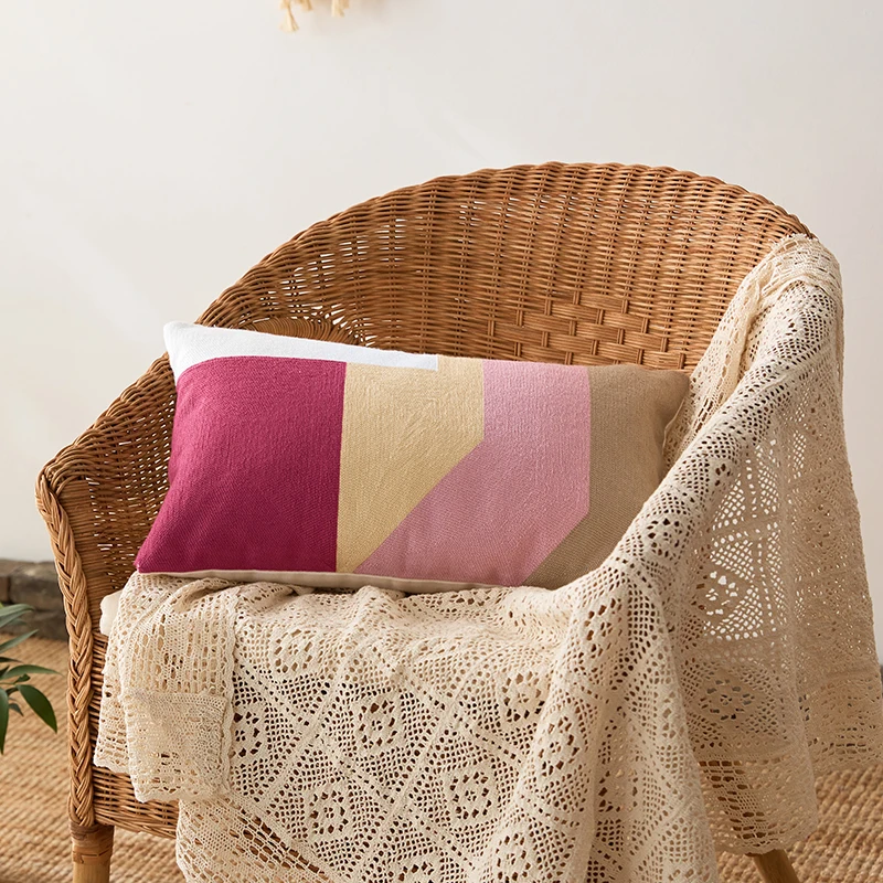 Cushion Cover 30x50cm Abrstract Gometric Rectangle Pillow Cover Soft Cozy Home Decoration for living room Kids Room Color Block