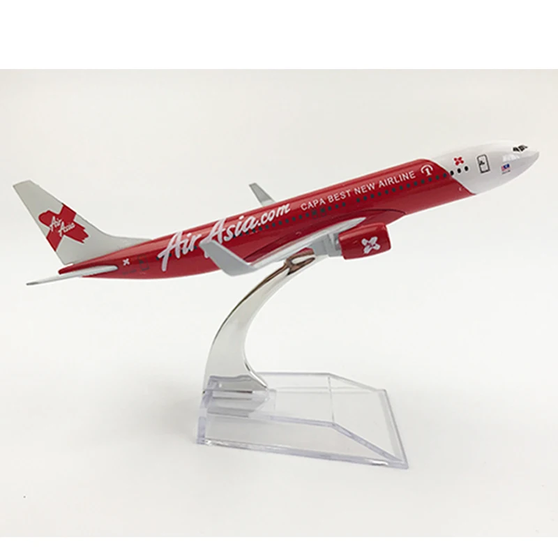 JASON TUTU 16cm AirAsia Airbus A320 Plane Model Airplane Model Boeing 737 Aircraft Model 1:400 Diecast Metal Airplanes Plane Toy