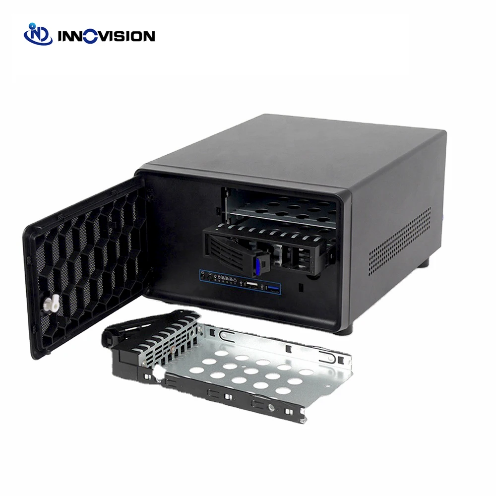 New 2Bays HDD Hotswap NAS Storage Chassis Support MINI ITX Motherboard For Home Office Date Storage With 6G Sata Backplane