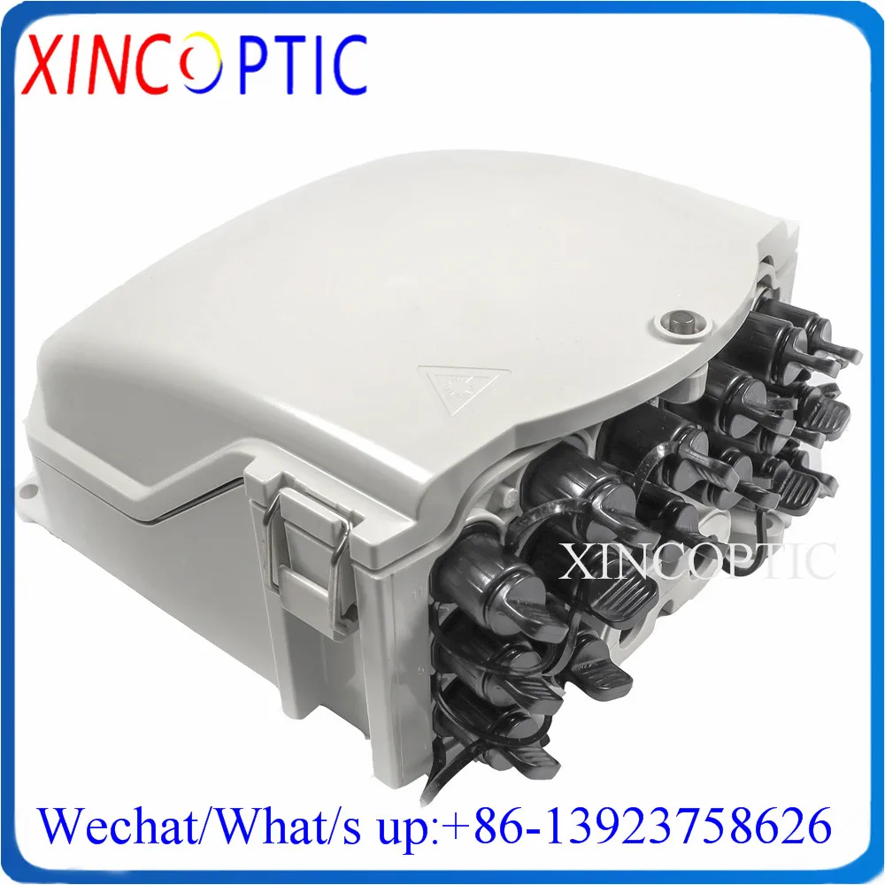 Wall Mount Waterproof IP55 16Ports Fiber Optic Distribution Box with HUAWEI MINI SCAPC Connector Adaptor and 1*16 PLC Splitter