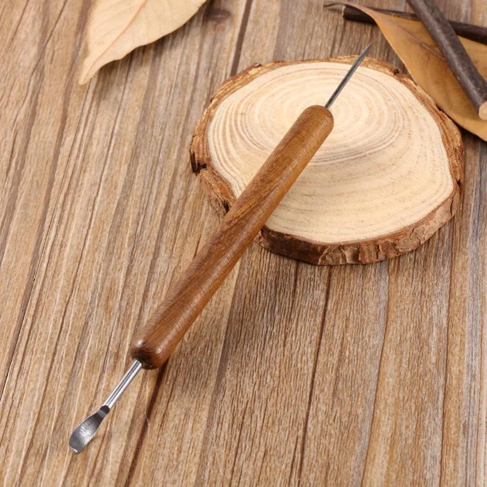 Herramientas de tallado de arcilla afilada, moldeadores de cerámica con mango de madera, herramientas de tallado de escultura de arcilla, 6 piezas por juego