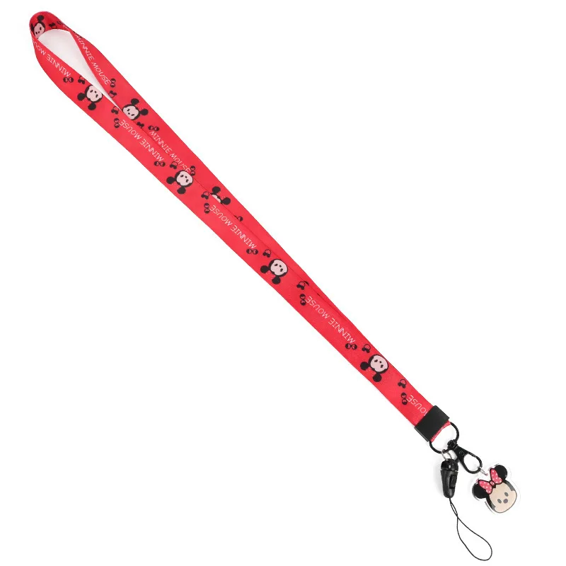 Disney Mickey Minnie Mouse Mobile Phone Lanyards Straps Sling Disney U Disk Camera ID Card Holders Key DIY Hang Accessories