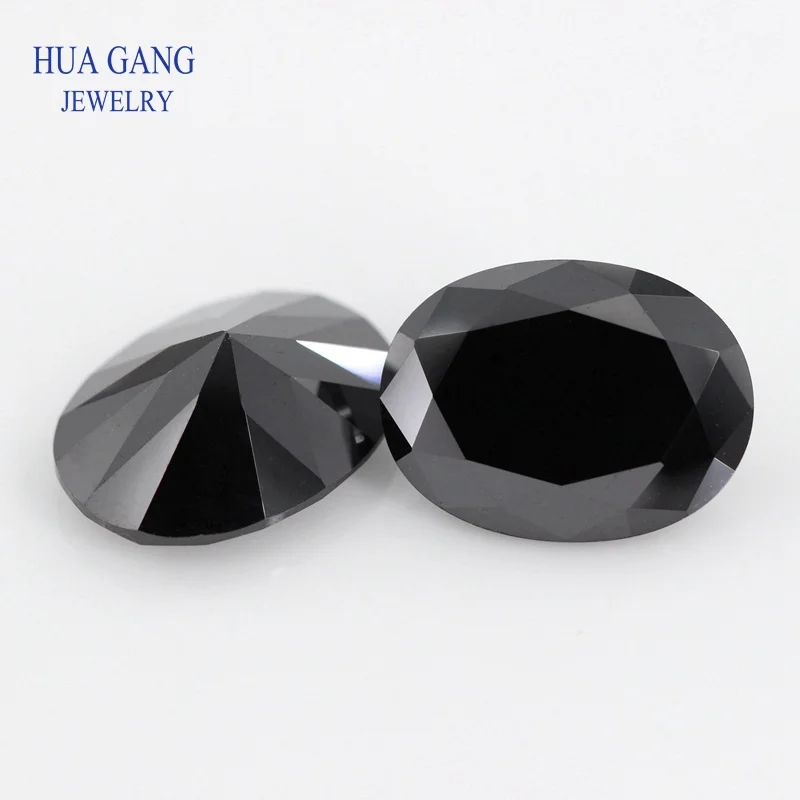 Black Natural Spinel Loose Gemstone Oval Shape Size 2x3mm~10x14mm Natural Gemstone Beads For DIY Jewelry Making