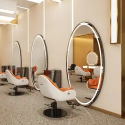 Hairdressing shop mirror platform net red barber shop hair cutting mirror hair salon special wall hanging barber mirror