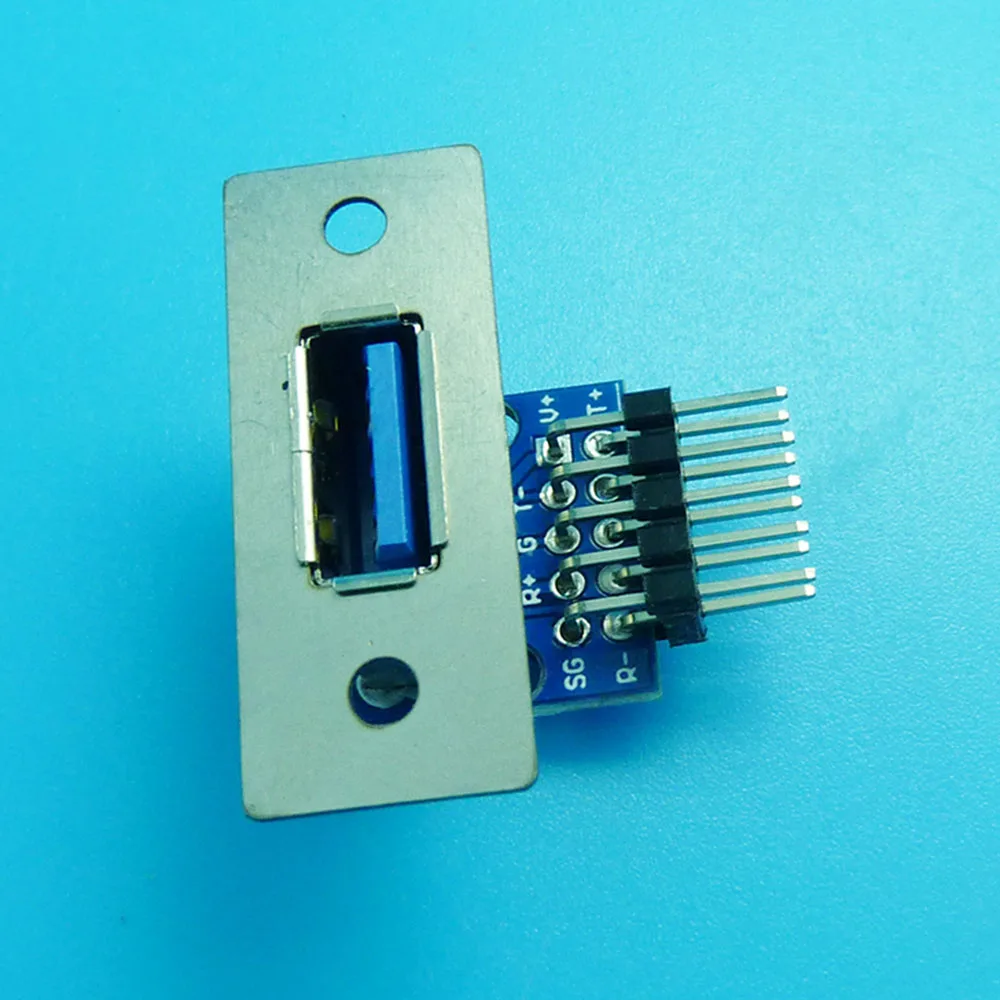 2-10PCS Data Charging Cable Jack Test Board with Pin Header 90 Degree USB Power Port Jack USB 3.0 Female Connector Socket