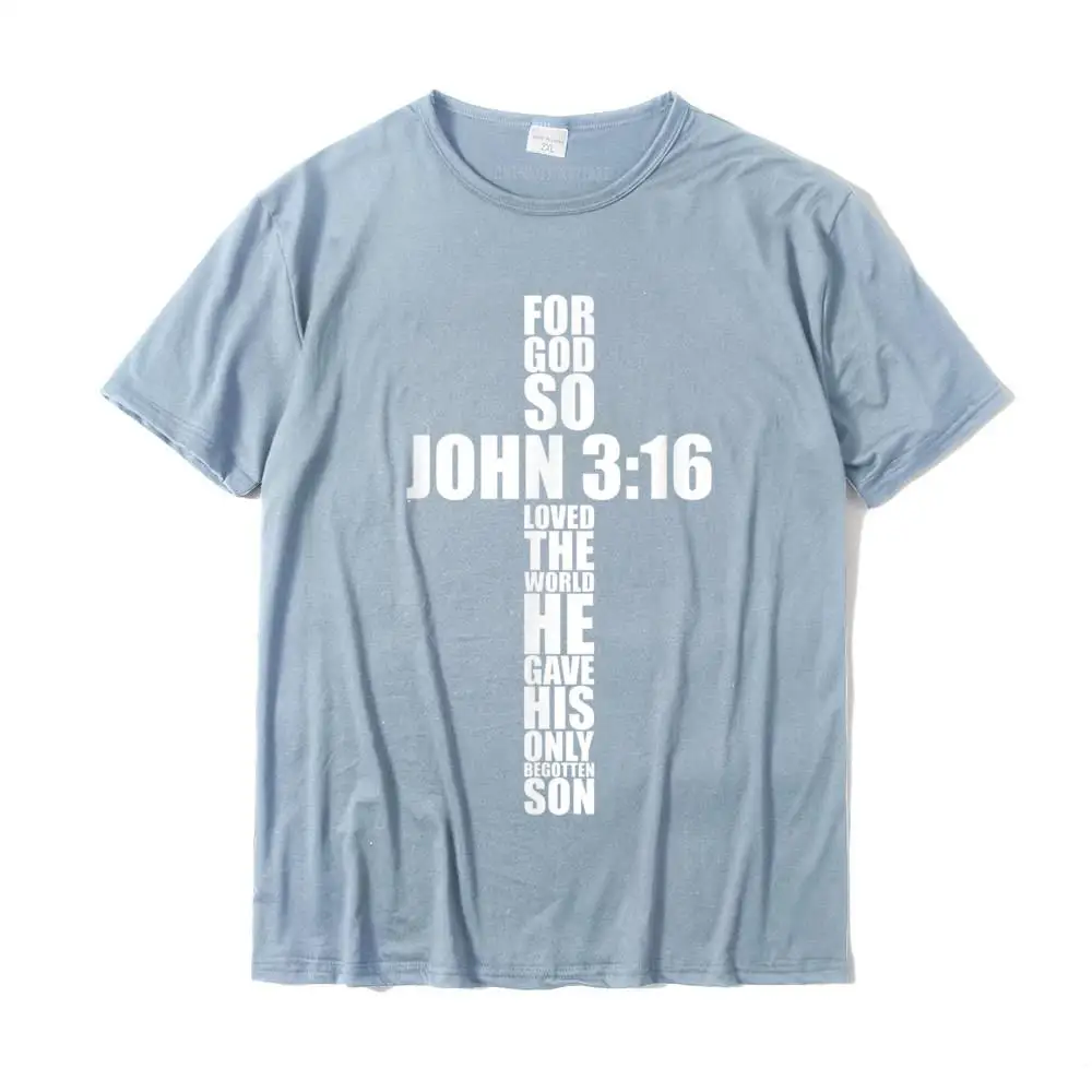 John 3 16 Christian Cross Saying Religious Bible Verse Gifts T-Shirt T Shirt For Men Europe Tops & Tees Fashion Casual Cotton